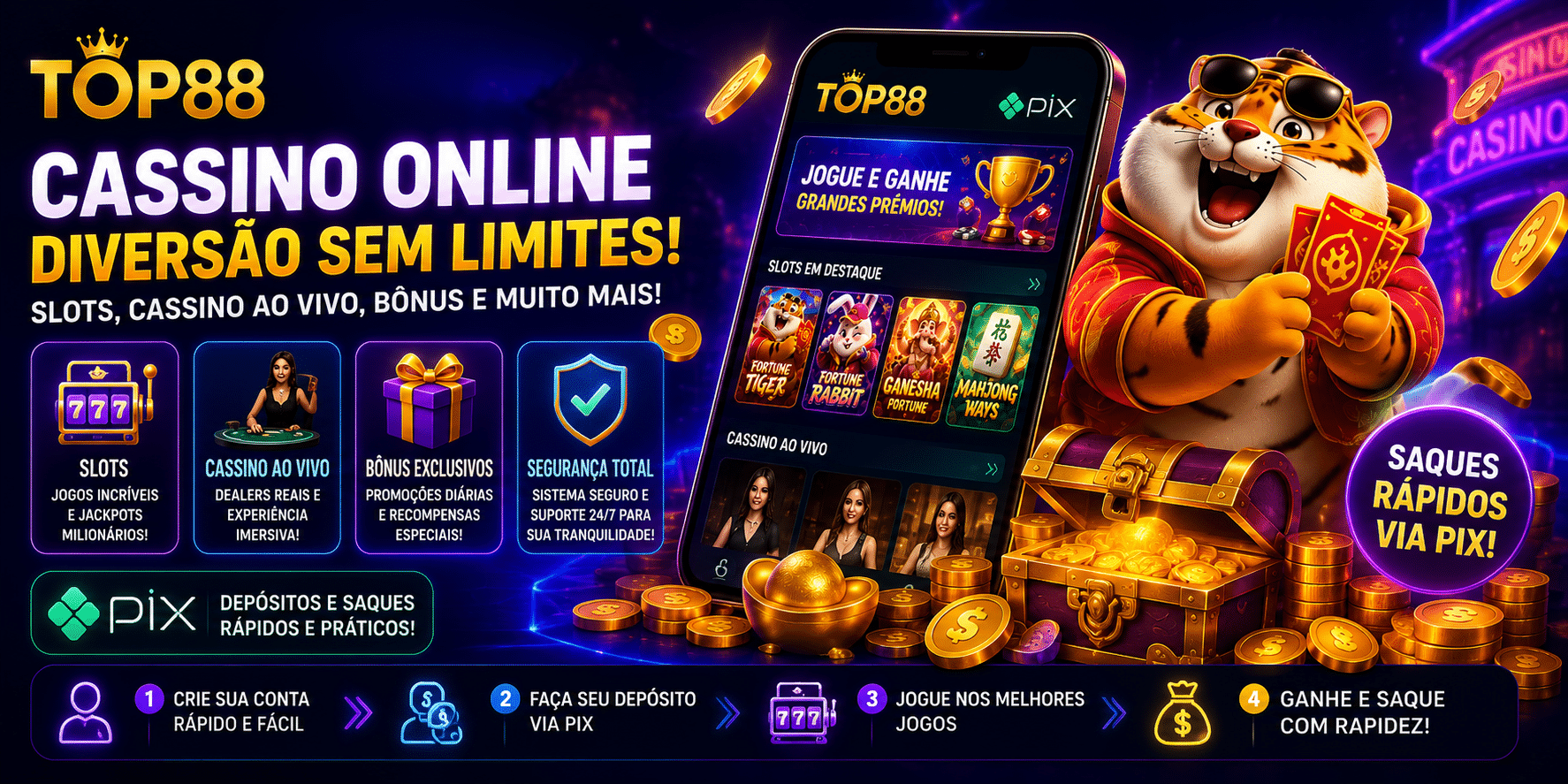 Cassino online com PIX Brasil
